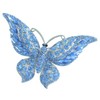 Sindary BZ4538 - Broche de mariposa (9,5 cm, vidrio austriaco)