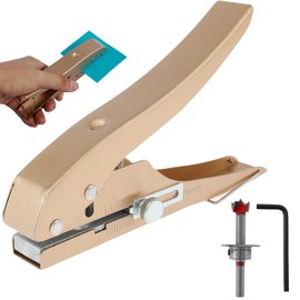 15mm Single Hole Punch,Portable Adjustable Hole Puncher Punching Plier Handheld Round Hole Punching Tool Metal Paper Punch with Positioner for Craft Paper Tags Clothing Ticket DIY