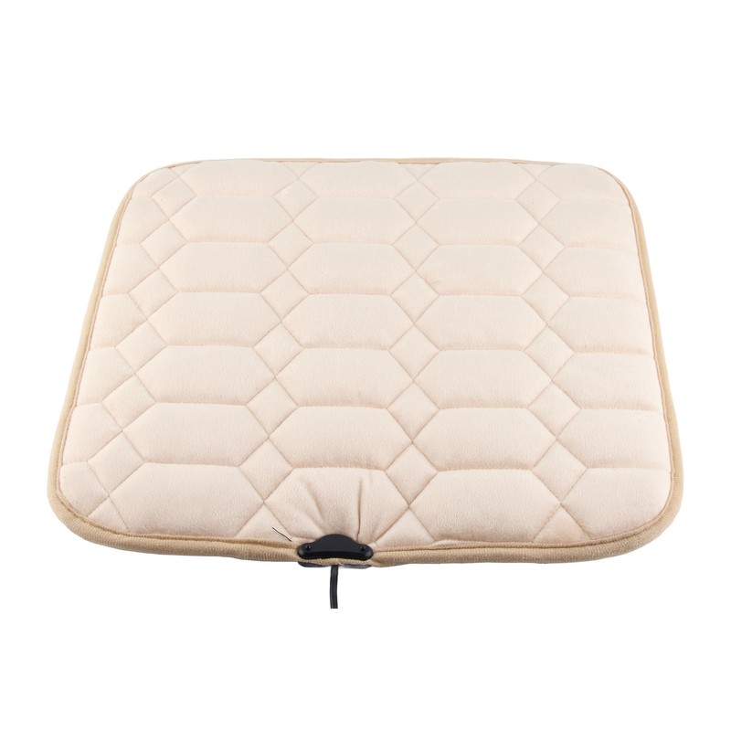 Square Car Seat Heating Pad With Plush Cover 12V Car