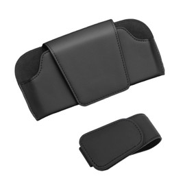 2 Pieces Black Car Glasses Clips, Leather Storage Box, Car Visor Accessories, Car Decorations.