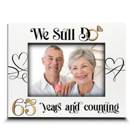 BELLA BUSTA-We Still Do 65 Years And Counting-65th Wedding Anniversary For Couples, Friends, Parents, Mom and Dad-UV Print Picture Frame (5x7 Horizontal)