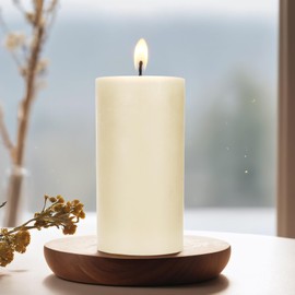 Olorvela 100% Natural Beeswax Candles,Large Beeswax Pillar Candles Bulk,Pure Beeswax Candle for Emergency Prayer Home Deco, Bees Wax Candles for Relax, Smokeless & Dripless,Long Burn,Large 3" x 6"