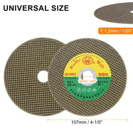 HARFINGTON 25pcs Cut Off Wheels 4-1/5" x 1/20" x 5/8" Ultra Thin Cut-Off Wheels Angle Grinder Cutting Discs General Metal Cutting Disc for Stainless Steel Cast Iron Copper, Yellow