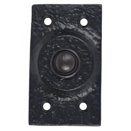 Skandh Iron Doorbell Chime Push Button Black Powder Coated Vintage Decorative Door Bell with Easy Installation 3.06" X 1.80" Inch