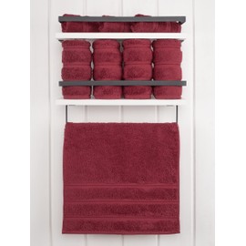 American Soft Linen Luxury Hand Towels for Bathroom, 600 GSM 100% Cotton Turkish 4 Piece Hand Towel Set, 600 GSM Hand Face Towels for Kitchen, Bordeaux Red Hand Towels