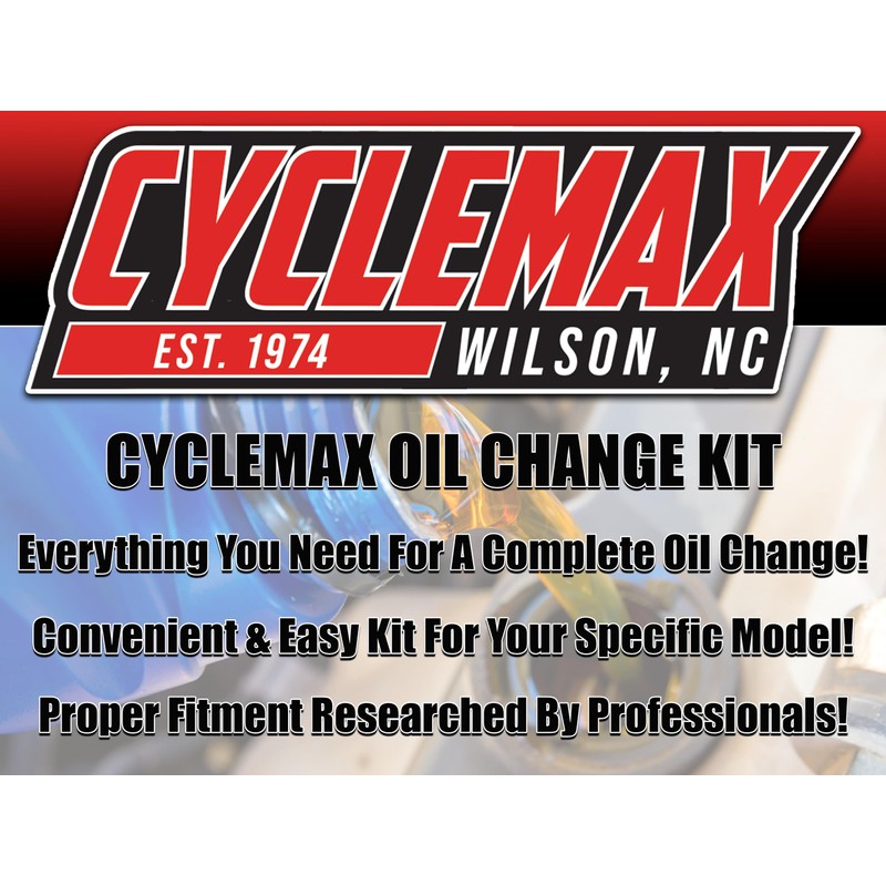Cyclemax OEM Full Synthetic Oil Change Kit compatible with 2005-2025