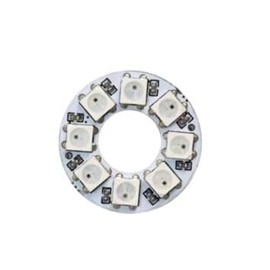 WS2812B RGB Full Colour LED Ring Modules, DC 5V, Black/White PCB (White, 8)