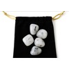 Pandiui23 Natural White Rutile Stone - 5 Polished Crystals with Energy Properties, Stone (White Rutile, 5 PCS)