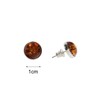 Artisana Schmuck Amber Earrings Round Stud Earrings with Amber Set