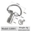 ASHA Camera Screw, 5PCS 1/4" Stainless Steel Male Thread Hinged