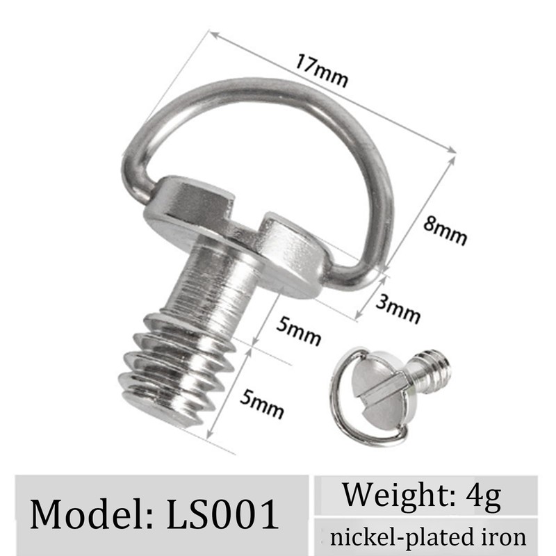 ASHA Camera Screw, 5PCS 1/4" Stainless Steel Male Thread Hinged