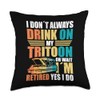 Tritooning Tritoon Boating Captain Tritoon Boat Throw Pillow