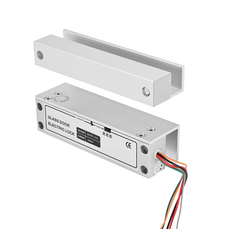 Electric Drop Bolt Lock Left Open for Frameless Glass Doors