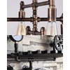 AGUTEA Black 5-way Side Exit Cross,Cast Iron Pipe Fitting Cast