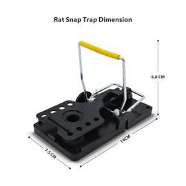 Heavy Duty Rat Snap Traps - Rodent Control Solution, Instant Rodent Snap Traps Effective For Indoor/Outdoor Use, Super Strong Easy to Set, Reusable & Heavy Duty Instant Catcher (Pack of 2)