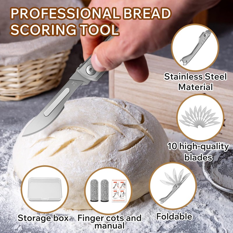 CRUIFU Bread Lame Dough Scoring Tool – Multi-Purpose Scoring Knife,