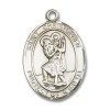 Bliss Sterling Silver Saint Christopher Air Force Medal Pendant Necklace