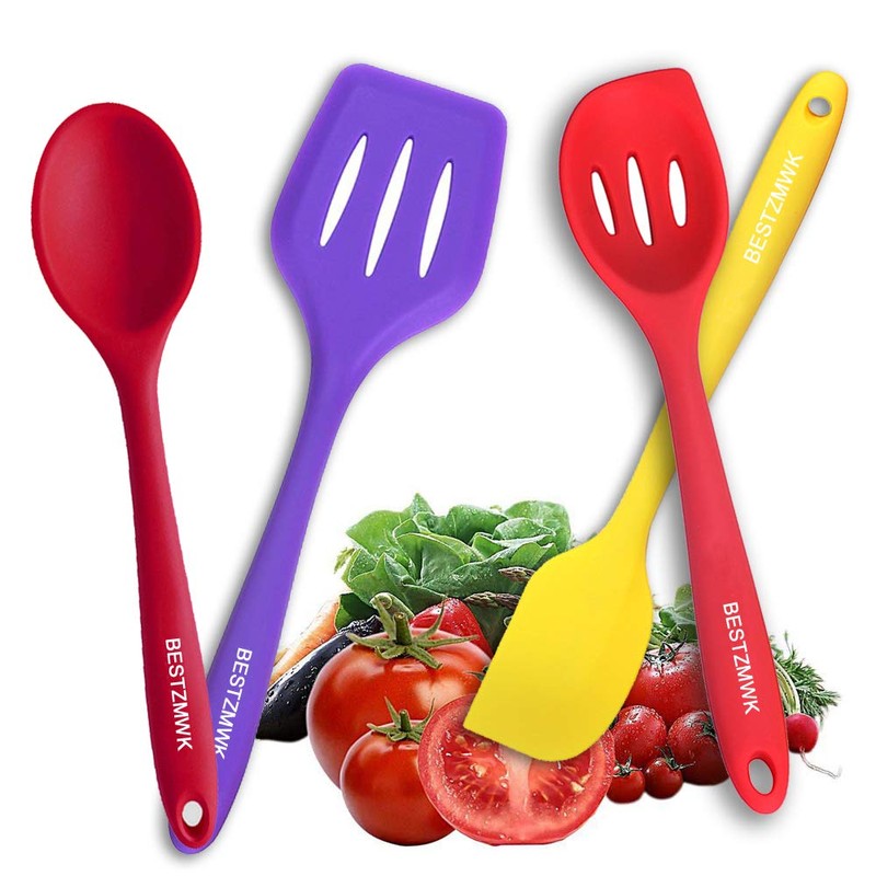 Kitchen Utensil Set - 11 Cooking Utensils - Colorful Silicone