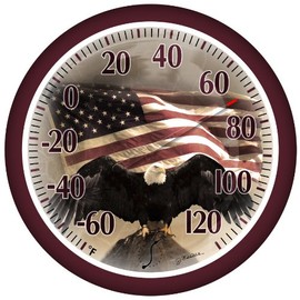 13.25" Dial Thermometer, Bald Eagle