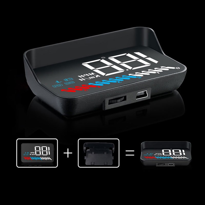 Head Up Display LED Speedometer Color Projection Speed Warning M7
