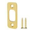 Siwil Deadbolt Strike Plate, Round Corner, Solid Stainless Steel, 1"