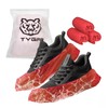 TYGA STORE (30 Pieces Disposable Shoe Covers - Red Plastic, Anti Slip, Dust Proof, Waterproof Overshoes - Indoor, Outdoor, Carpet, Floor, Rain, Boot, Safety, Cycling, Strong Foot Covering