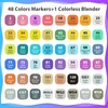 Kebuye Alcohol Marker 48 Colours, Alcohol Marker Pens Set, Twin
