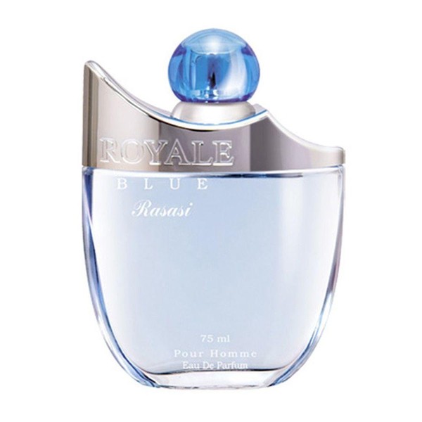 Royale Blue for Men EDP - Eau De Parfum 75 ML (2.5 oz) | Attractive Pour Homme Spray | Mellow Blend of Cucumber, Melon with Strong Masculine Woody Notes | Signature Dubai Perfumery | by RASASI