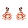 DAYLINLOVE Red Panda Stud Earrings 925 Sterling Silver Rose Gold