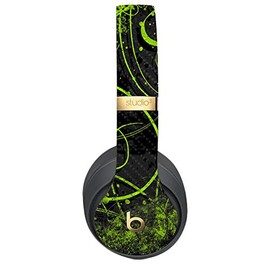 MightySkins Carbon Fiber Skin for Beats Studio 3 Wireless - Green Distortion | Protective, Durable Textured Carbon Fiber Finish | Easy to Apply, Remove, and Change Styles | Made in The USA