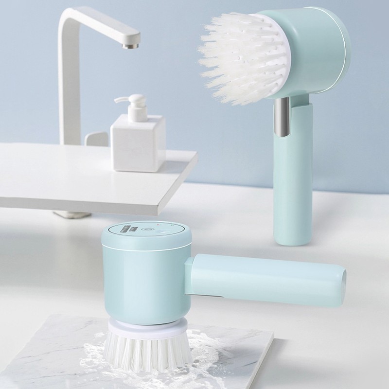 Soap Dispenser Cleaning Scrub Brush Pot Dish Brush with Storage