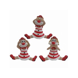 Pommerntraum ® Set of 3 Home Decoration Figures, 3 Clown Figures, Circus Figures, Harlequin, Hearing Nothing, Saying Nothing, See Nothing, Clowns