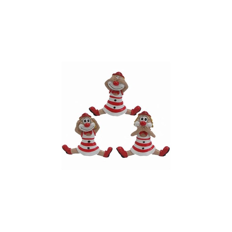 Pommerntraum ® Set of 3 Home Decoration Figures, 3 Clown