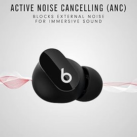 Beats Studio Buds – True Wireless Noise-Cancelling Earbuds, Compatible with Apple and Android Devices, Built-In Microphone, IPX4 Sweat Resistance, Class 1 Bluetooth Connectivity – Black