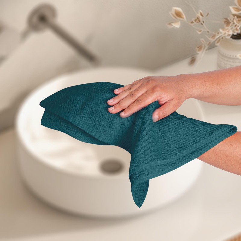 BOUTIQUO Ultra Soft 6-Piece Hand Towel Set 16x28-100% Ringspun Cotton