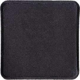 Black 3 Inch Square Blank Patch - by Ivamis Trading - 3x3 inch - Twill Fabric - Paper Backing - Embroidered and Laser Cut Borders (P4036)