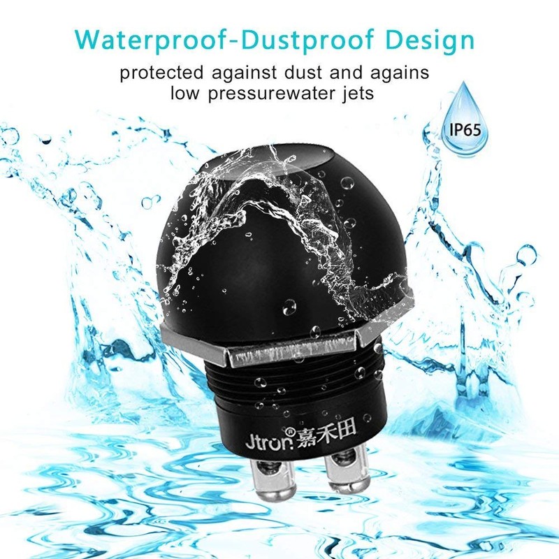 24V 10A Momentary Push Button Switch Waterproof Switch Off/(ON) Reset