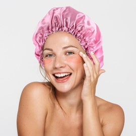 Shower Cap Reusable Waterproof Shower Caps For Women, Plastic Hair Cap For Shower, Large Shower Cap For Long Hair,4 Pcs Double Layers Environmental Protection Hair Bath Hat
