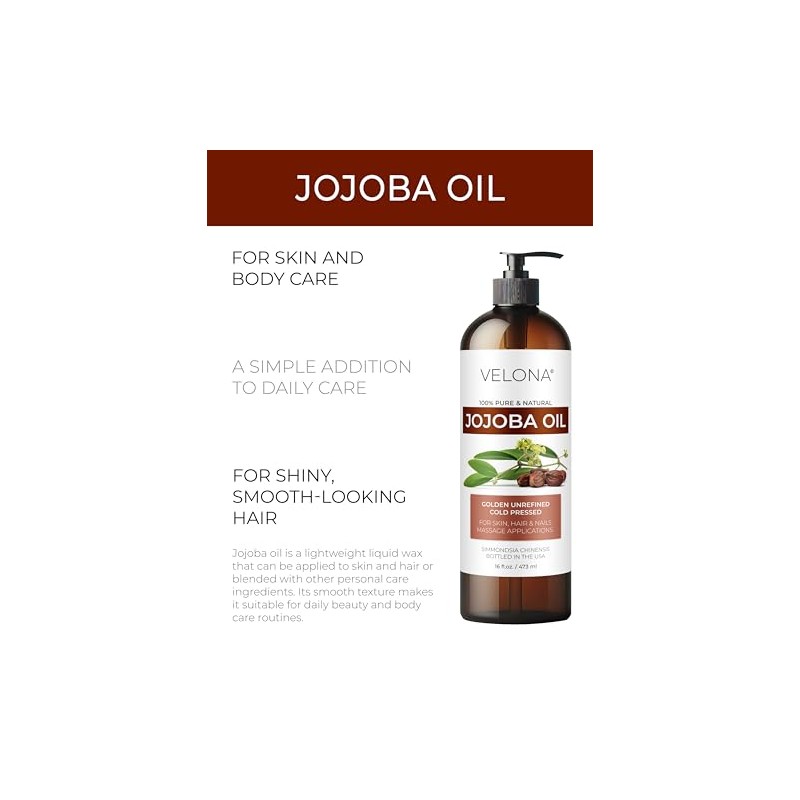 velona Aceite de Jojoba - 32 Fl Oz (Con Bomba)