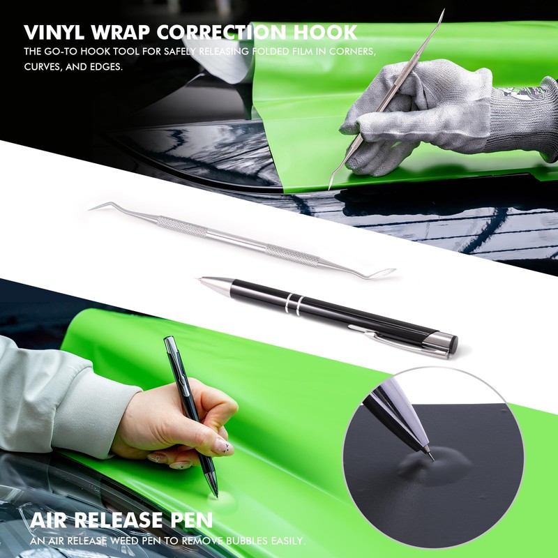 FOSHIO Vinyl Wrap Tool Kits Knife Less Tape 50m (164ft),
