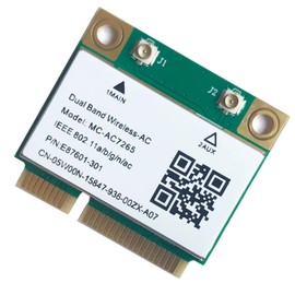 HighZer0 Electronics Wireless-AC 7265 Media tarjeta de red PCIe | 867 Mbps con soporte Bluetooth 4.0 | Pieza de repuesto HMC WLAN 7265.Tarjeta Wi-Fi HMWG 7265HMW