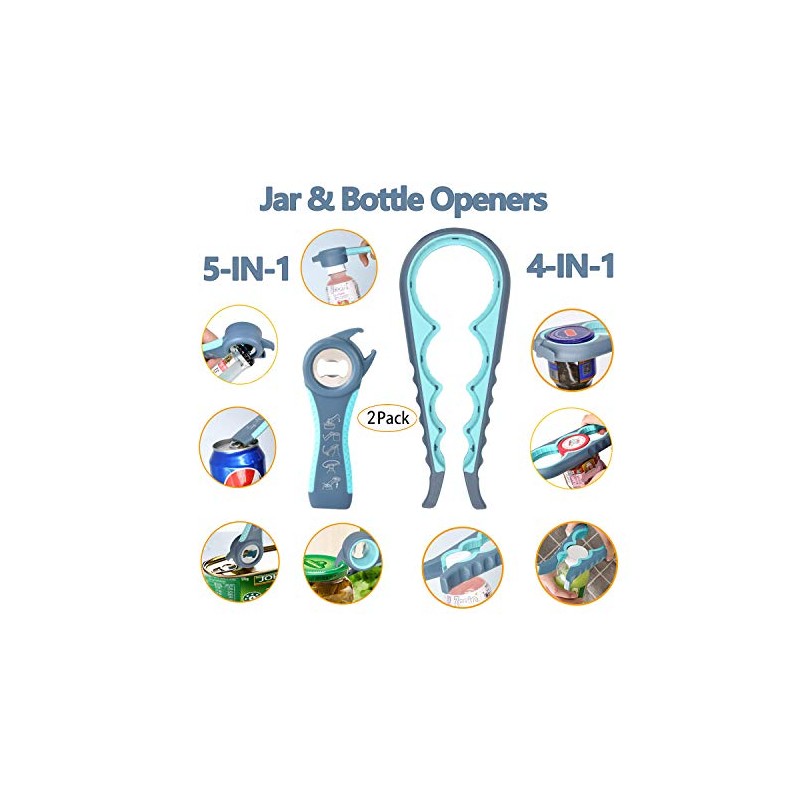 Jar Openers,Can Openers,Bottle Openers for Seniors & Weak Hand and