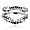 Uloveido 18K White Gold Plated Ring Enhancer Guard with Round