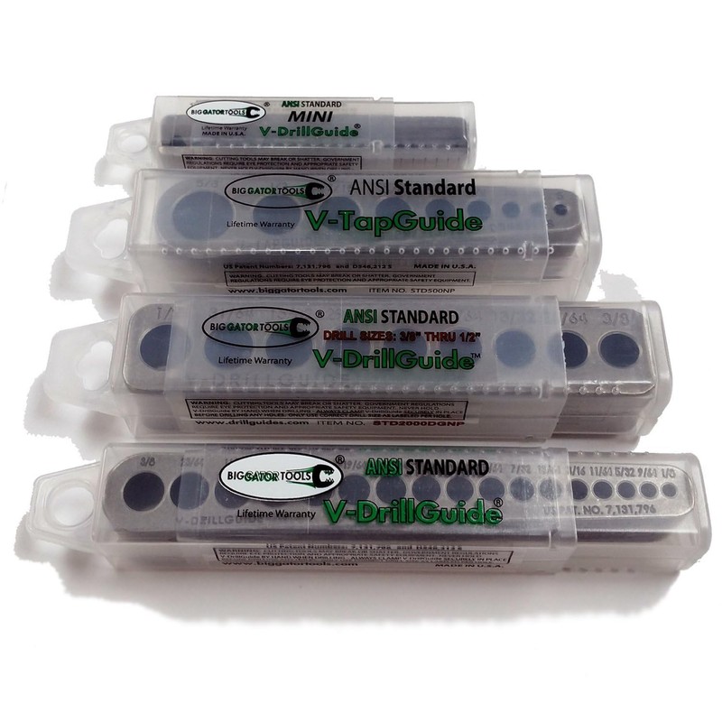 Big Gator Tools BGT 4-Pack Precision Drill Guide SAE +