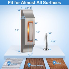 Enhon 2 Pack Metal Doorbell Push Button, Heavy Duty Metal Door Bell Button, Garage Doorbell with Warm LED Light Compatible with Wire Doorbell Chimes, Transformer, Ringers, Buzzers (Stylish Style)