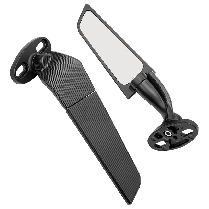 2pcs Motorcycle Wind Wing Mirror Multi Angle Adjustable Rotating Rear