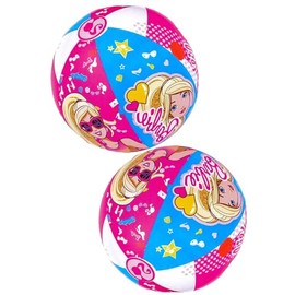 TOY DEALS USA Brbie Large Inflatable Beach Balls for Kids -2PACK- Beach Toys for Girls & Toddlers, Pool Games, Pool Toy 2+ (BRBIE-2PK)