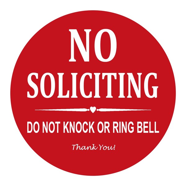 No Soliciting Sign Metal Do Not Disturb Sign for House