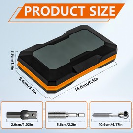 42-in-1 ratchet socket screwdriver set, 70N. m torque, 72-tooth ratchet wrench, S2 steel drill bit and Cr-V sleeve - portable tool kit for car, bicycle, motorcycle and home repair.