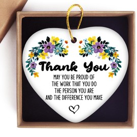 Jutasty Coworker Thank you Gifts, Employee Appreciation Retirement Farewell Gifts for Coworkers Employees Team Teacher, Happy Retirement Ceramic Ornament Keepsake, May You Be Proud of the Work You Do